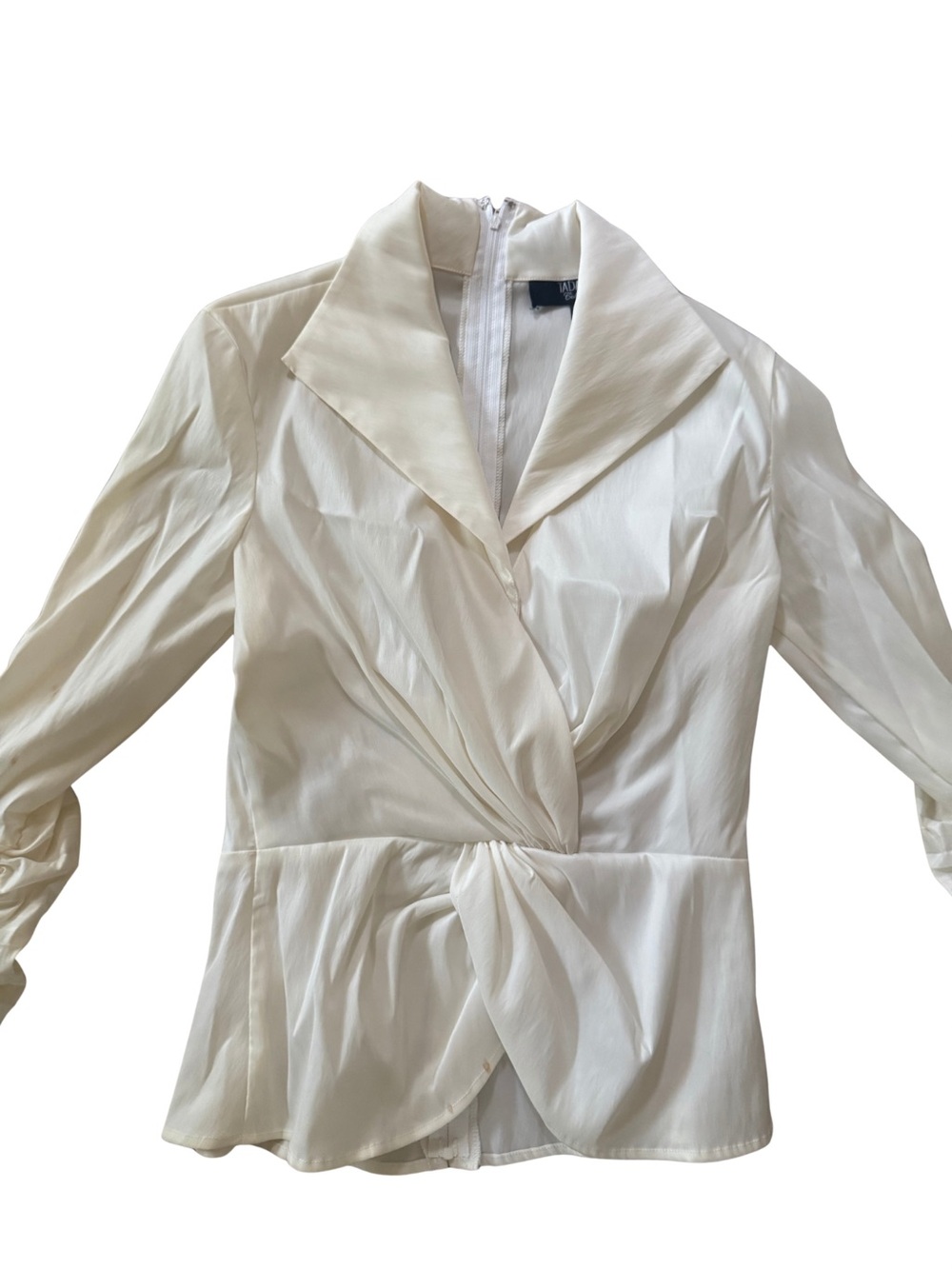Women’s Cream Twist-Front Blouse
